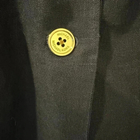 Michael Kors Linen Scrunch Sleeve Blazer - Picture 2 of 6